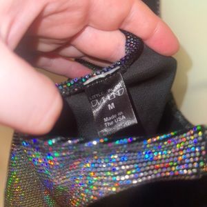 Wore once, s/m, little black diamonds body suit